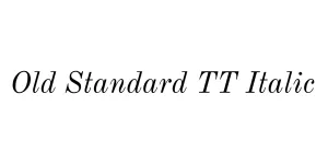 Old Standard TT Italic Font
