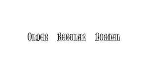 Older Regular Normal Font