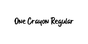 One Crayon Regular Font