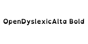 OpenDyslexicAlta Bold Font