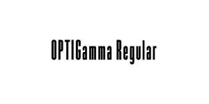 OPTIGamma Regular Font