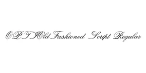 OPTIOldFashioned Script Regular Font