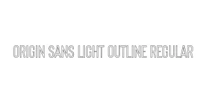 Origin Sans Light Outline Regular Font