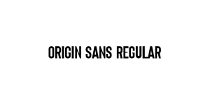 Origin Sans Regular Font