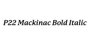 P22 Mackinac Bold Italic Font