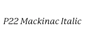 P22 Mackinac Italic Font
