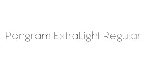 Pangram ExtraLight Regular Font