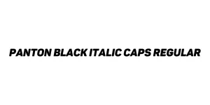 Panton Black italic Caps Regular Font