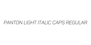 Panton Light italic Caps Regular Font