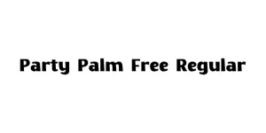 Party Palm Free Regular Font