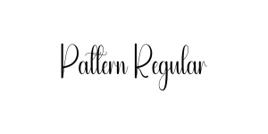 Pattern Regular Font