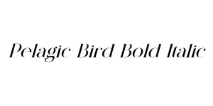 Pelagic Bird Bold Italic Font