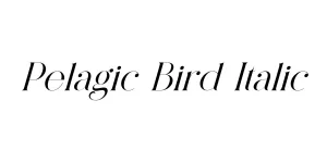 Pelagic Bird Italic Font