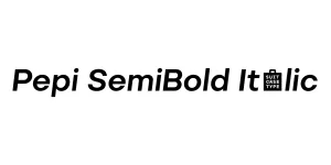 Pepi SemiBold Italic Font