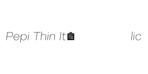 Pepi Thin Italic Font
