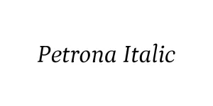 Petrona Italic Font