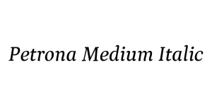 Petrona Medium Italic Font