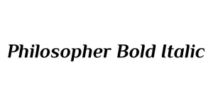 Philosopher Bold Italic Font