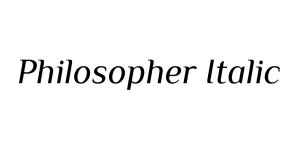 Philosopher Italic Font