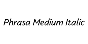Phrasa Medium Italic Font