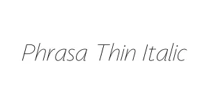 Phrasa Thin Italic Font