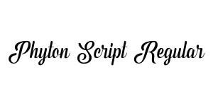 Phyton Script Regular Font