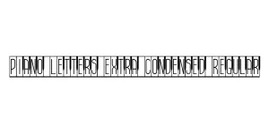 Piano Letters Extra Condensed Regular Font