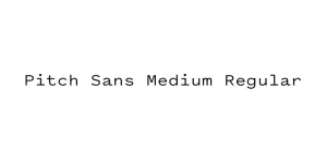 Pitch Sans Medium Regular Font