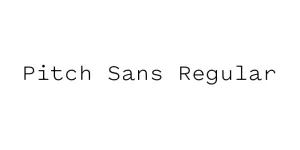 Pitch Sans Regular Font