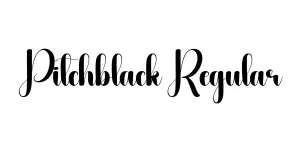 Pitchblack Regular Font