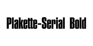 Plakette-Serial Bold Font