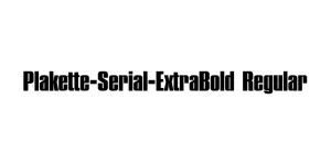 Plakette-Serial-ExtraBold Regular Font