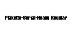 Plakette-Serial-Heavy Regular Font