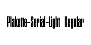 Plakette-Serial-Light Regular Font