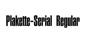 Plakette-Serial Regular Font