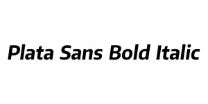 Plata Sans Bold Italic Font