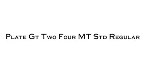 Plate Gt Two Four MT Std Regular Font
