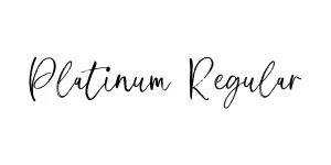 Platinum Regular Font