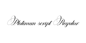 Platinum script Regular Font