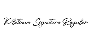 Platinum Signature Regular Font