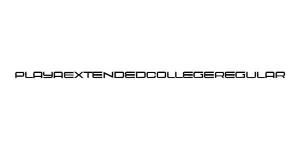 Playa Extended College Regular Font