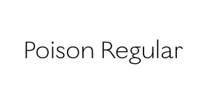 Poison Regular Font