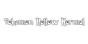 Pokemon Hollow Normal Font