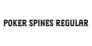 Poker Spines Regular Font