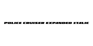 Police Cruiser Expanded Italic Font