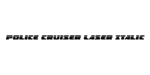 Police Cruiser Laser Italic Font