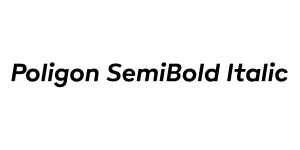 Poligon SemiBold Italic Font