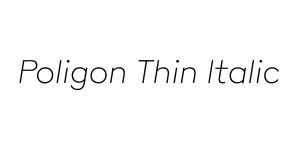 Poligon Thin Italic Font