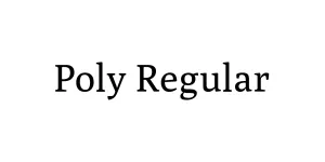 Poly Regular Font