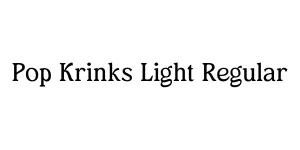 Pop Krinks Light Regular Font